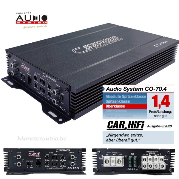 Audio System CO-70.4 4-Kanal Verstärker Endstufe CO70.4